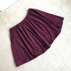 Brandy Melville maroon suede skater skirt